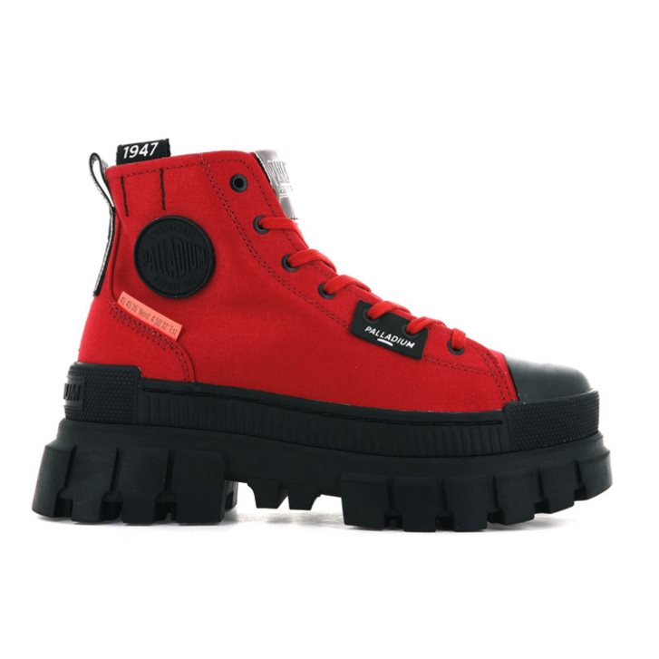 Chaussures Plateforme Palladium Revolt Hi TX Femme Rouge | FR MRO153U